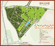 Plan du parc de Rentilly