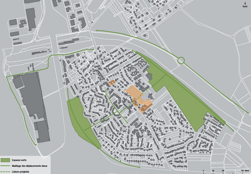 Maillage du circuit de liaisons douces (cliquez sur l'image pour l'agrandir)