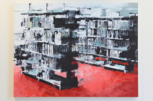 Philippe Cognée, Rouge sang, 2004, Coll. Frac Ile-de-France, ©Yann Piriou