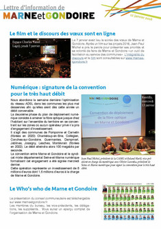 N°2, Point sur la rénovation de la ZAE Marne et Gondoire (par Sinclair VOURIOT) / Convention très haut débit / Enquête satisfaction gare routière