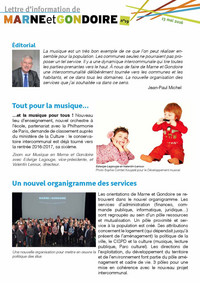 N°19 - Musique en Marne et Gondoire, nouvelle organisation des services