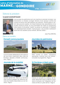 N°60 - Conseil communautaire, journées patrimoine, château de Ferrières