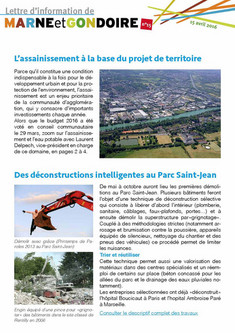 N°15 - L'assainissement et l'eau potable (interview de Laurent Delpech) / Déconstuctions intelligentes au Parc Saint-Jean / Petits commerces et santé sur la ZAE des Gassets
