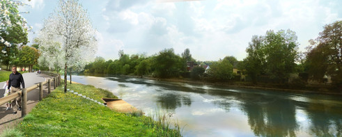 Photomontage rue du lavoir  (Egis - Atelier Villes et Paysages)